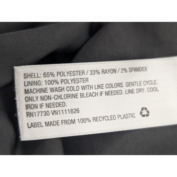 A New Day Oversized Blue Cream Brown Checkered Size Large Button Blazer Jacket - Picture 5 of 8